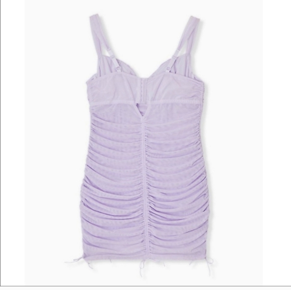 Torrid Purple Mesh Drawstring Chemise 3 3x 2x - Picture 2 of 8